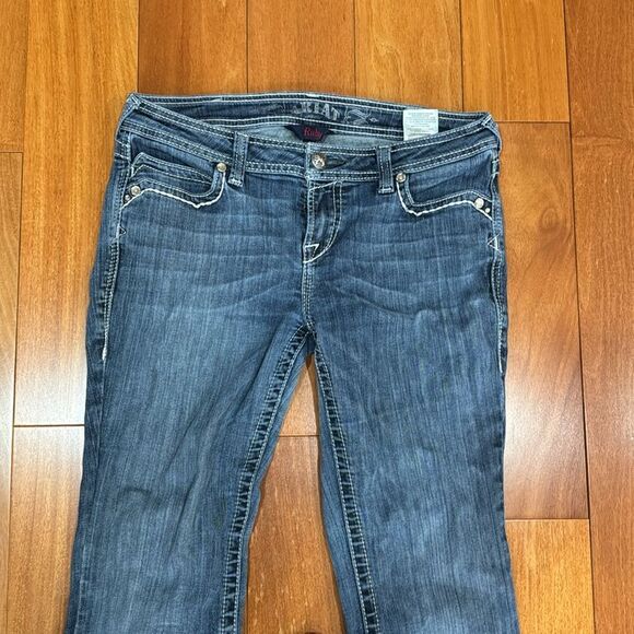 ARIAT Ruby Bootcut Jeans Low Rise Womens Bling Jeweled Embellished size 30L - Picture 2 of 12